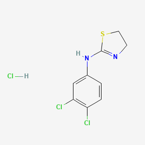 molecular formula C9H9Cl3N2S B2578123 (2Z)-N-(3,4-dichlorophenyl)-1,3-thiazolidin-2-imine hydrochloride CAS No. 153487-70-8