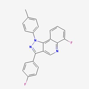 molecular formula C23H15F2N3 B2578126 6-fluoro-3-(4-fluorophenyl)-1-(4-methylphenyl)-1H-pyrazolo[4,3-c]quinoline CAS No. 901247-73-2