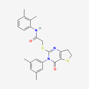 molecular formula C24H25N3O2S2 B2578131 N-(2,3-二甲苯基)-2-((3-(3,5-二甲苯基)-4-氧代-3,4,6,7-四氢噻吩并[3,2-d]嘧啶-2-基)硫代)乙酰胺 CAS No. 877653-38-8