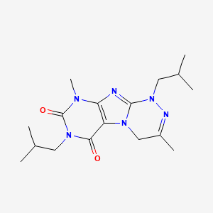 molecular formula C17H26N6O2 B2578141 3,9-二甲基-1,7-双(2-甲基丙基)-4H-嘌呤[8,7-c][1,2,4]三嗪-6,8-二酮 CAS No. 898448-87-8