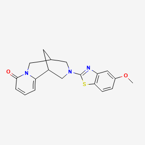 molecular formula C19H19N3O2S B2578143 11-(5-Methoxy-1,3-benzothiazol-2-yl)-7,11-diazatricyclo[7.3.1.02,7]trideca-2,4-dien-6-one CAS No. 2415457-11-1