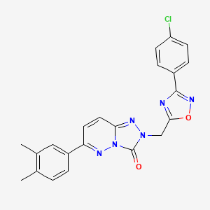 molecular formula C22H17ClN6O2 B2578148 2-((3-(4-chlorophenyl)-1,2,4-oxadiazol-5-yl)methyl)-6-(3,4-dimethylphenyl)-[1,2,4]triazolo[4,3-b]pyridazin-3(2H)-one CAS No. 1251551-09-3