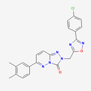 molecular formula C22H17ClN6O2 B2578148 2-((3-(4-chlorophényl)-1,2,4-oxadiazol-5-yl)méthyl)-6-(3,4-diméthylphényl)-[1,2,4]triazolo[4,3-b]pyridazin-3(2H)-one CAS No. 1251551-09-3