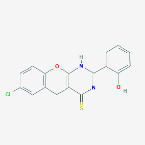 molecular formula C17H11ClN2O2S B2578154 7-氯-2-(2-羟基苯基)-3H-色烯[2,3-d]嘧啶-4(5H)-硫酮 CAS No. 902939-31-5