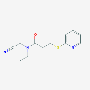 molecular formula C12H15N3OS B2578157 N-(cyanomethyl)-N-ethyl-3-(pyridin-2-ylsulfanyl)propanamide CAS No. 1797251-61-6