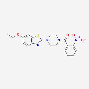 molecular formula C20H20N4O4S B2578161 (4-(6-乙氧基苯并[d]噻唑-2-基)哌嗪-1-基)(2-硝基苯基)甲酮 CAS No. 897470-78-9