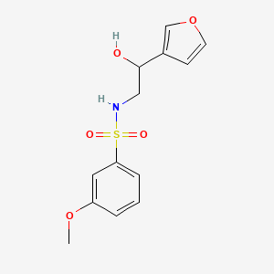 molecular formula C13H15NO5S B2578167 N-(2-(furan-3-yl)-2-hydroxyethyl)-3-methoxybenzenesulfonamide CAS No. 1396815-10-3