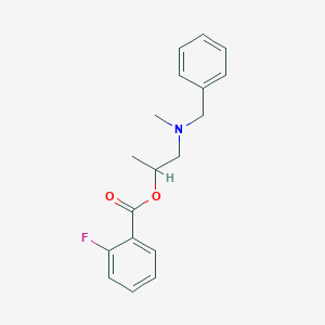 molecular formula C18H20FNO2 B257817 1-[Benzyl(methyl)amino]propan-2-yl 2-fluorobenzoate 