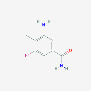 molecular formula C8H9FN2O B2578175 3-Amino-5-fluoro-4-methylbenzamide CAS No. 1118786-93-8