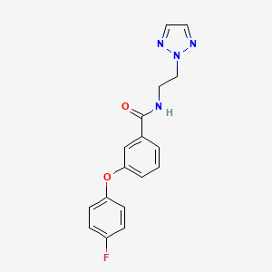 molecular formula C17H15FN4O2 B2578188 N-(2-(2H-1,2,3-triazol-2-yl)ethyl)-3-(4-fluorophenoxy)benzamide CAS No. 2097902-10-6