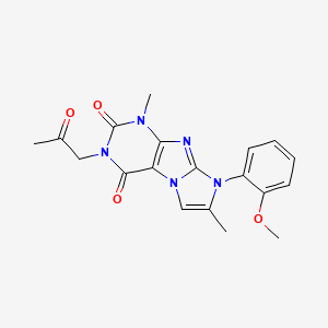 8-(2-methoxyphenyl)-1,7-dimethyl-3-(2-oxopropyl)-1H,2H,3H,4H,8H-imidazo[1,2-g]purine-2,4-dione