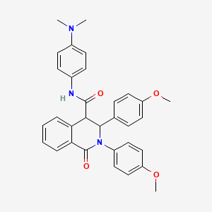 molecular formula C32H31N3O4 B2578193 (2,3-bis(4-methoxyphenyl)-1-oxo(4-2,3,4-trihydroisoquinolyl))-N-(4-(dimethylamino)phenyl)formamide CAS No. 1024289-66-4