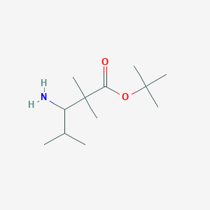 molecular formula C12H25NO2 B2578194 Tert-butyl 3-amino-2,2,4-trimethylpentanoate CAS No. 2248332-82-1