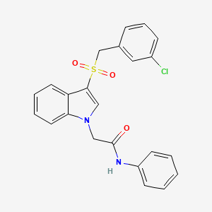 2-{3-[(3-chlorophenyl)methanesulfonyl]-1H-indol-1-yl}-N-phenylacetamide