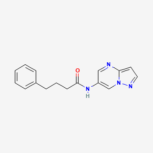 molecular formula C16H16N4O B2578205 4-fenil-N-(pirazolo[1,5-a]pirimidin-6-il)butanamida CAS No. 2034583-97-4