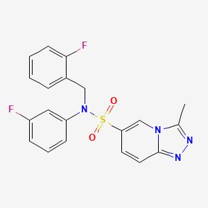 molecular formula C20H16F2N4O2S B2578207 N-(2-fluorobenzyl)-N-(3-fluorophenyl)-3-methyl[1,2,4]triazolo[4,3-a]pyridine-6-sulfonamide CAS No. 1251660-07-7