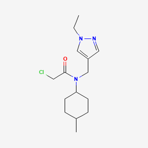 2-Chloro-N-[(1-ethylpyrazol-4-yl)methyl]-N-(4-methylcyclohexyl)acetamide
