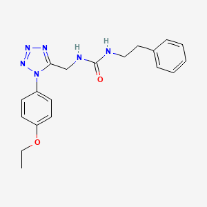 molecular formula C19H22N6O2 B2578226 1-((1-(4-ethoxyphenyl)-1H-tetrazol-5-yl)methyl)-3-phenethylurea CAS No. 950473-12-8