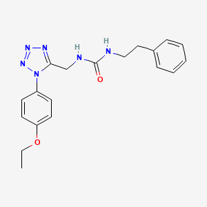 molecular formula C19H22N6O2 B2578226 3-{[1-(4-ethoxyphenyl)-1H-1,2,3,4-tetrazol-5-yl]methyl}-1-(2-phenylethyl)urea CAS No. 950473-12-8