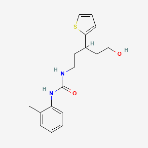 molecular formula C17H22N2O2S B2578227 1-(5-Hydroxy-3-(thiophen-2-yl)pentyl)-3-(o-tolyl)urea CAS No. 2034328-88-4