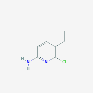 molecular formula C7H9ClN2 B2578229 6-Chloro-5-ethylpyridin-2-amine CAS No. 1004294-54-5