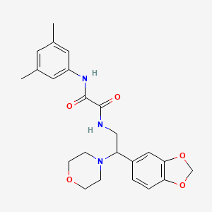 N1-(2-(benzo[d][1,3]dioxol-5-yl)-2-morpholinoethyl)-N2-(3,5-dimethylphenyl)oxalamide