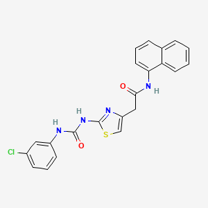2-(2-(3-(3-chlorophenyl)ureido)thiazol-4-yl)-N-(naphthalen-1-yl)acetamide