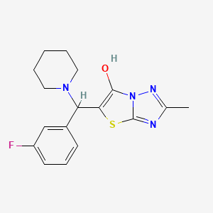 molecular formula C17H19FN4OS B2578238 5-((3-氟苯基)(哌啶-1-基)甲基)-2-甲基噻唑并[3,2-b][1,2,4]三唑-6-醇 CAS No. 851810-37-2