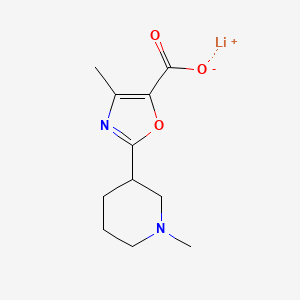 molecular formula C11H15LiN2O3 B2578242 Lithium;4-methyl-2-(1-methylpiperidin-3-yl)-1,3-oxazole-5-carboxylate CAS No. 2241139-20-6