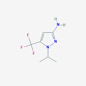 molecular formula C7H10F3N3 B2578250 1-Isopropyl-5-(trifluoromethyl)-1H-pyrazol-3-amine CAS No. 1531800-50-6