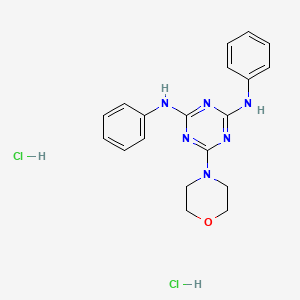 molecular formula C19H22Cl2N6O B2578252 6-morpholino-N2,N4-diphenyl-1,3,5-triazine-2,4-diamine dihydrochloride CAS No. 1179494-70-2