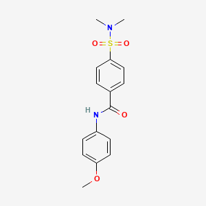 molecular formula C16H18N2O4S B2578267 4-(dimethylsulfamoyl)-N-(4-methoxyphenyl)benzamide CAS No. 313403-53-1