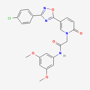 molecular formula C23H19ClN4O5 B2578268 1-methyl-4-(1-propionyl-4,5-dihydro-1H-imidazol-2-yl)piperazine CAS No. 1112440-61-5