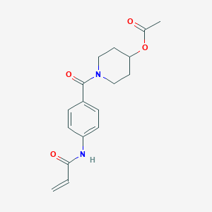 molecular formula C17H20N2O4 B2578272 [1-[4-(Prop-2-enoylamino)benzoyl]piperidin-4-yl] acetate CAS No. 2361726-87-4