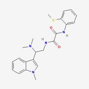 N1-(2-(dimethylamino)-2-(1-methyl-1H-indol-3-yl)ethyl)-N2-(2-(methylthio)phenyl)oxalamide