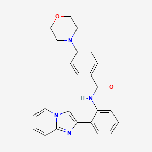 molecular formula C24H22N4O2 B2578286 N-(2-(imidazo[1,2-a]pyridin-2-yl)phenyl)-4-morpholinobenzamide CAS No. 1797892-09-1