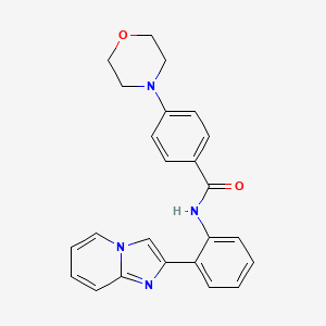 molecular formula C24H22N4O2 B2578286 N-(2-(イミダゾ[1,2-a]ピリジン-2-イル)フェニル)-4-モルホリノベンズアミド CAS No. 1797892-09-1