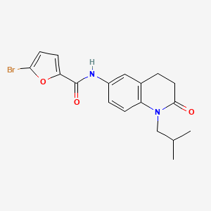 molecular formula C18H19BrN2O3 B2578287 5-溴-N-(1-异丁基-2-氧代-1,2,3,4-四氢喹啉-6-基)呋喃-2-甲酰胺 CAS No. 941991-62-4
