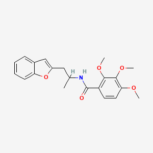 molecular formula C21H23NO5 B2578289 N-(1-(benzofuran-2-yl)propan-2-yl)-2,3,4-trimethoxybenzamide CAS No. 2034559-05-0