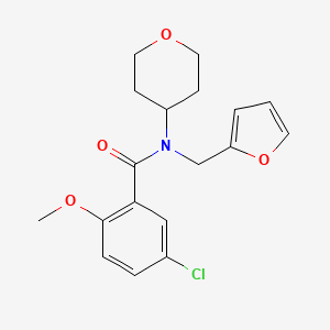 5-chloro-N-(furan-2-ylmethyl)-2-methoxy-N-(tetrahydro-2H-pyran-4-yl)benzamide
