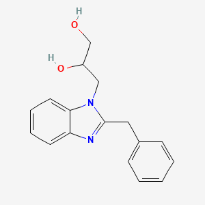 molecular formula C17H18N2O2 B2578302 3-(2-苯甲酰基-苯并咪唑-1-基)-丙烷-1,2-二醇 CAS No. 333306-89-1
