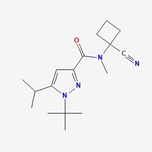 1-tert-butyl-N-(1-cyanocyclobutyl)-N-methyl-5-(propan-2-yl)-1H-pyrazole-3-carboxamide