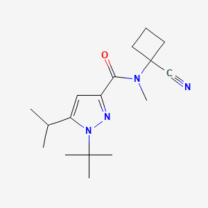 molecular formula C17H26N4O B2578305 1-tert-butyl-N-(1-cyanocyclobutyl)-N-methyl-5-(propan-2-yl)-1H-pyrazole-3-carboxamide CAS No. 1355519-13-9