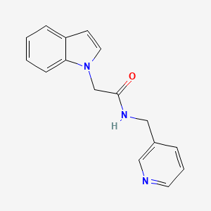 2-(1H-indol-1-yl)-N-(pyridin-3-ylmethyl)acetamide