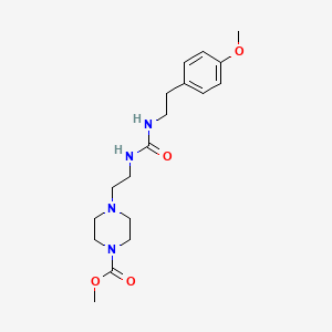 molecular formula C18H28N4O4 B2578313 Methyl 4-(2-(3-(4-methoxyphenethyl)ureido)ethyl)piperazine-1-carboxylate CAS No. 1226448-51-6