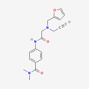 molecular formula C19H21N3O3 B2578325 4-(2-{[(furan-2-yl)methyl](prop-2-yn-1-yl)amino}acetamido)-N,N-dimethylbenzamide CAS No. 1252469-70-7
