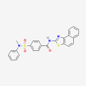 molecular formula C25H19N3O3S2 B2578333 4-(N-methyl-N-phenylsulfamoyl)-N-(naphtho[1,2-d]thiazol-2-yl)benzamide CAS No. 361160-05-6