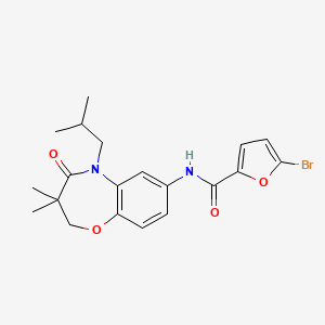 molecular formula C20H23BrN2O4 B2578338 5-溴-N-(5-异丁基-3,3-二甲基-4-氧代-2,3,4,5-四氢苯并[b][1,4]恶二嗪-7-基)呋喃-2-甲酰胺 CAS No. 921865-23-8