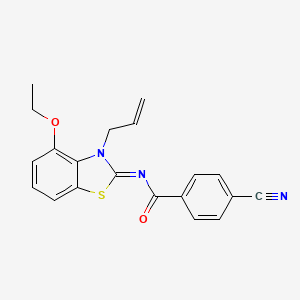 molecular formula C20H17N3O2S B2578339 (Z)-N-(3-allyl-4-ethoxybenzo[d]thiazol-2(3H)-ylidene)-4-cyanobenzamide CAS No. 868376-18-5