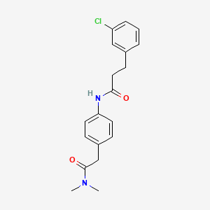 3-(3-chlorophenyl)-N-(4-(2-(dimethylamino)-2-oxoethyl)phenyl)propanamide
